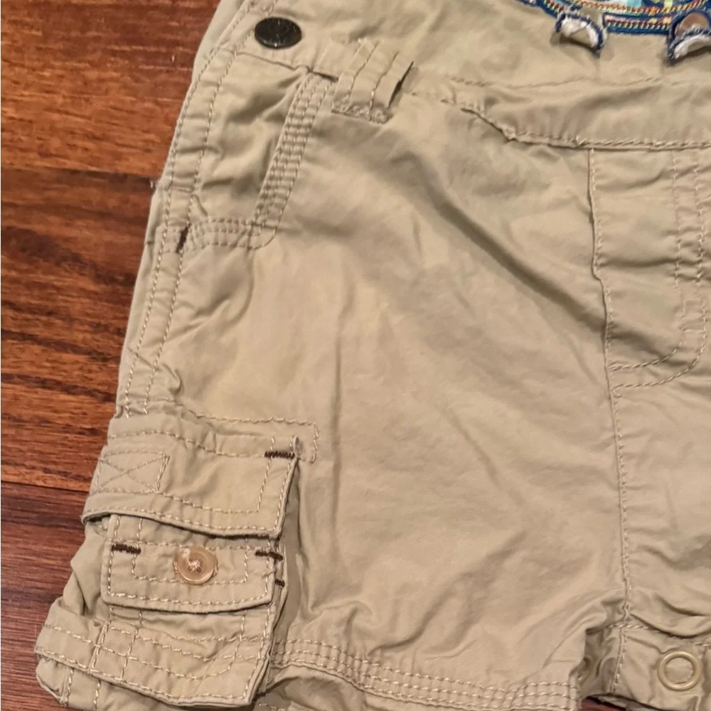 3-6 M - The Children’s Place - Tan Overalls with Turtle Embroidery